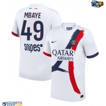 Moški Nogometni dresi Paris Saint-Germain Ibrahim Mbaye #49 Gostujoči 2025-26 Kratek Rokav